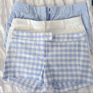 J CREW Shorts. Blue and white.